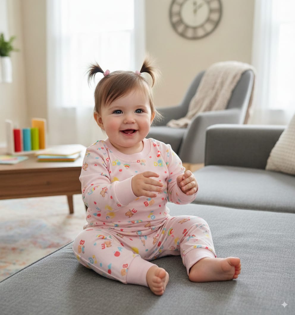 Baby & Toddler Nightwear Set - Pastel Alphabet Print